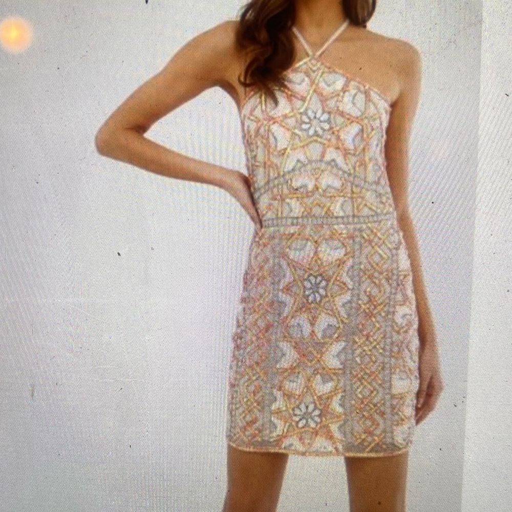🌟NWT embellished dress open back ASOS Beading